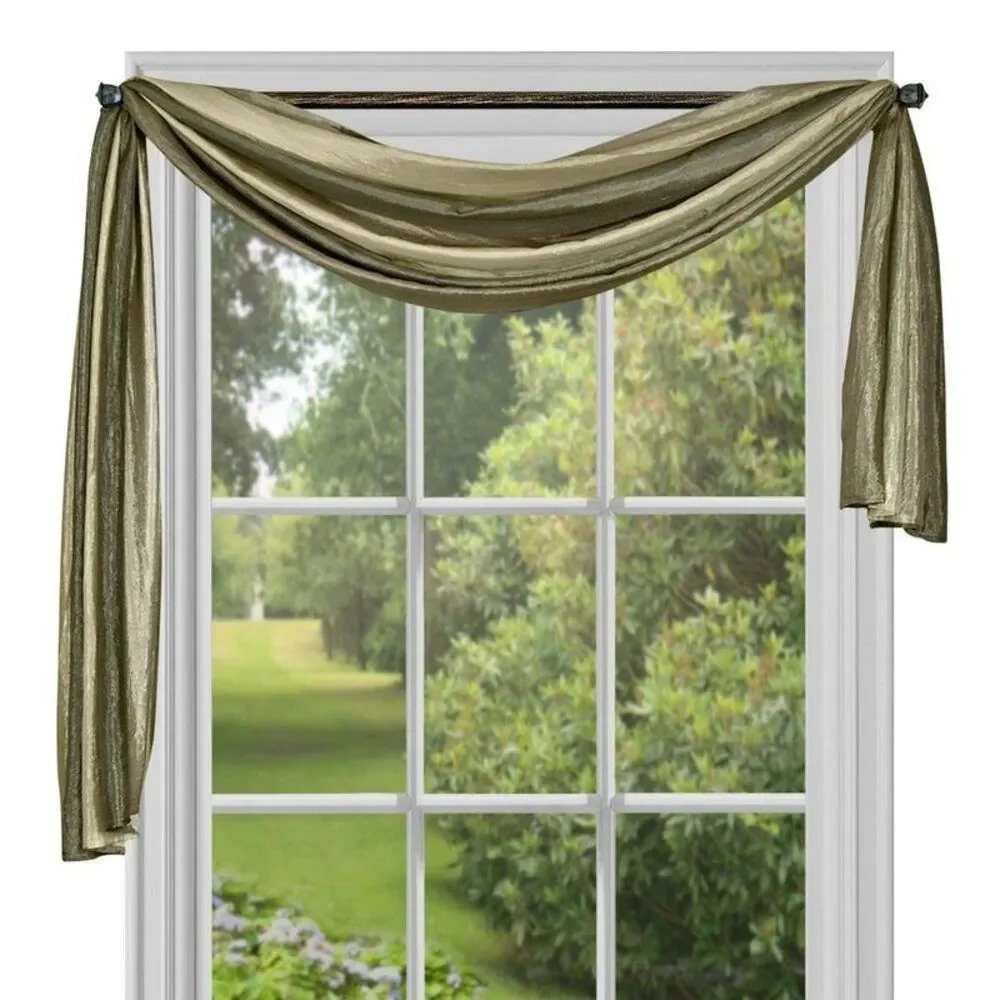 Designer Home Ombre Window Curtains, Modern Semi-Sheer Window Curtain Drape
